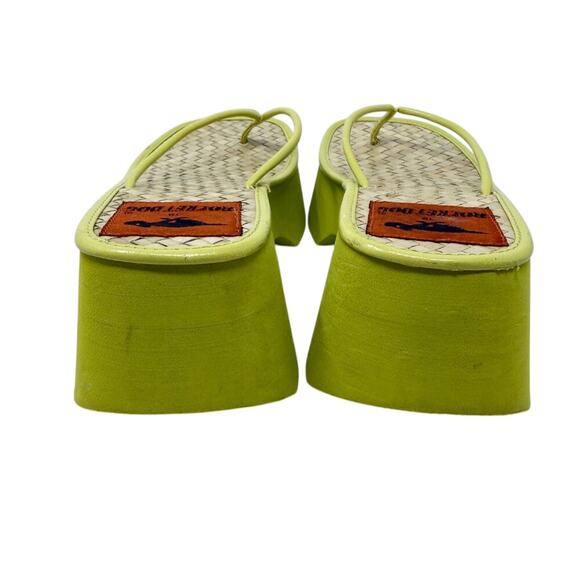 Vintage Y2K Rocket Dog Spring Green Chunky Platform Flip Flops Women's Sz 7 EUC - Picture 4 of 8